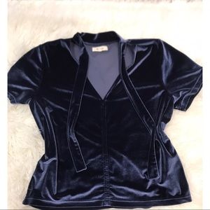 Madewell velvet blue top